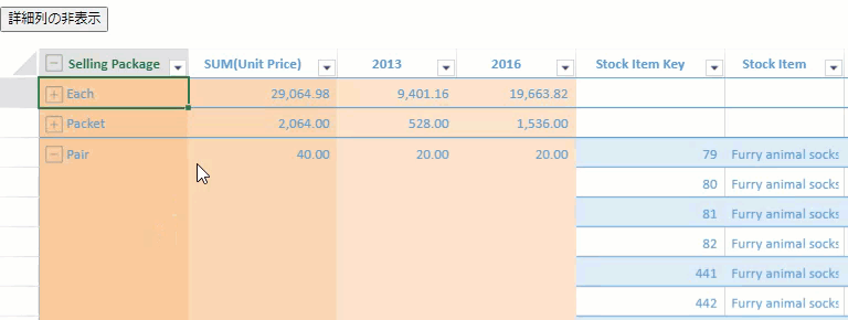 グループ化 - SpreadJS(スプレッドJS)ヘルプ | Developer Tools〈開発支援ツール〉 - メシウス株式会社
